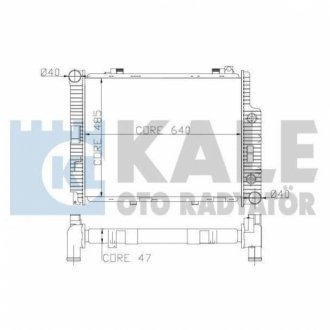 DB Радиатор охлаждения W210 2.9TD 96- KALE OTO RADYATOR 361600 (фото 1)