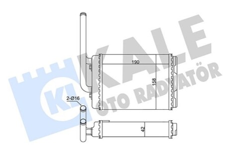 KALE RENAULT Радиатор отопления Twingo I KALE OTO RADYATOR 347090