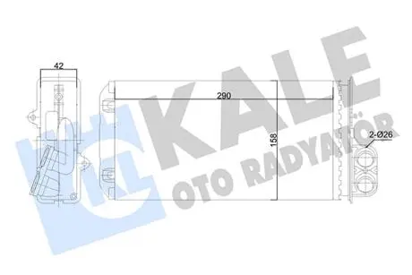 KALE PEUGEOT радіатор опалення 607 00- KALE OTO RADYATOR 346510