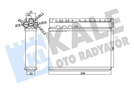 KALE BMW радіатор опалення 3 E36,5 E39 KALE OTO RADYATOR 346270