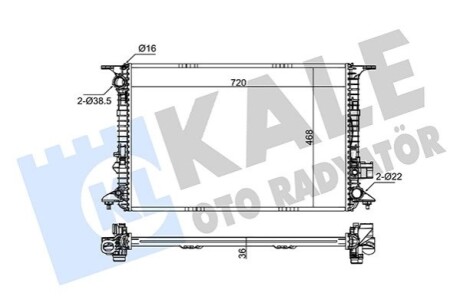 KALE VW радіатор охолодження Audi A8 10- KALE OTO RADYATOR 345855