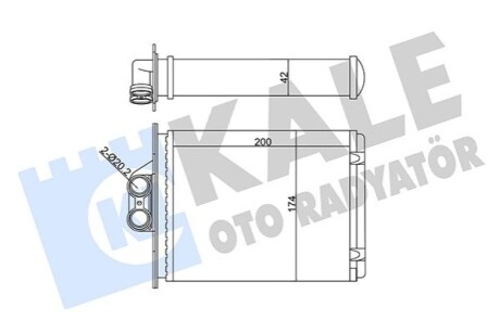 KALE OPEL Радиатор отопления Vectra B KALE OTO RADYATOR 346695