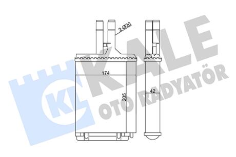 KALE OPEL радіатор опалення Vectra B KALE OTO RADYATOR 346675 (фото 1)