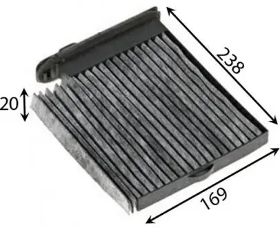 Фильтр воздуха САЛОНА TIDA C11X/SC11X 07- (УГОЛЬНЫЙ) JS ASAKASHI AC2509C