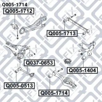 САЙЛЕНТБЛОК ЗАДН ПОПЕРЕЧН ТЯГИ Q-fix Q005-1714