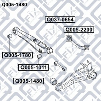 САЙЛЕНТБЛОК ЗАДН РЫЧАГА Q-fix Q005-1480