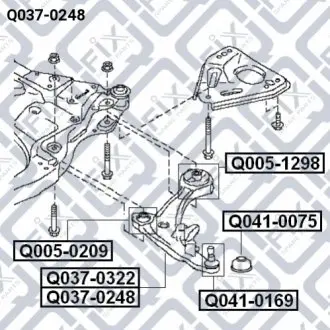 РЫЧАГ ПЕРЕДН НИЖН R Q-fix Q037-0248