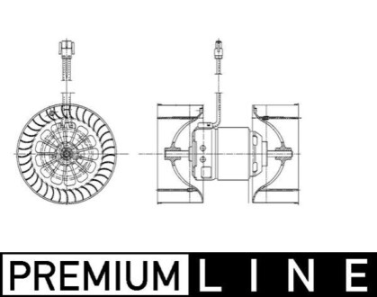 Вентилятор обігрівача салону E46/E83 (Premium Line! OE) MAHLE / KNECHT AB 55 000P