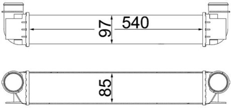 Радіатор інтеркулера E39 520d/525d/530d 98-04 MAHLE / KNECHT CI 338 000S