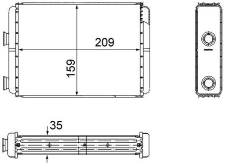 Радіатор пічки Fiat Doblo 01- MAHLE / KNECHT AH 60 000S (фото 1)