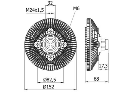 Термомуфта E65/66/67 4.4-4.6 01-09 MAHLE / KNECHT CFC 77 000S