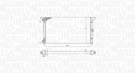 VW радіатор охолодження Sharan,Ford Galaxy,seat Alhambra 1.9TDI/2.0i 95- MAGNETI MARELLI BM1901