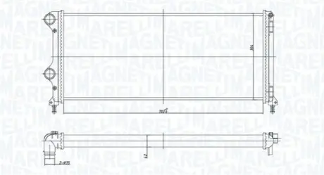 FIAT Радиатор охлаждения Doblo 1.3d Multijet/1.9JTD 01- MAGNETI MARELLI BM1872