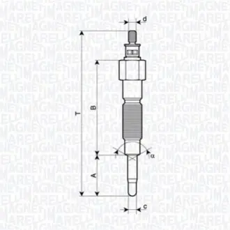NISSAN свічка розжарювання Patrol 2.8TD 97- MAGNETI MARELLI UC76A