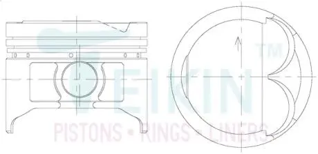 Фото поршні ремонт (+1.00 мм) (к-кт на мотор) Toyota 5E-FE TEIKIN 46258100 Поршні ремонт (+1.00 мм) (к-кт на мотор) Toyota 5E-FE TEIKIN 46258100