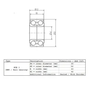 Підшипник маточини NSK ZA48BWD02A2CA97