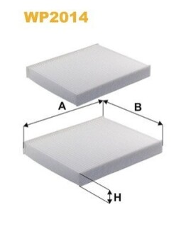 Фільтр салону BMW 5 (F10/F11/F07GT)/6 (F12/F13/F06GC) 10-18/7 (F01-F04) 08-15 (к-кт 2 шт.) WIX FILTERS WP2014