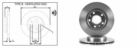 Диск гальмівний O269mm перед. Dacia Duster/Renault Megane III/Scenic III 1.4-2.0 08- APLUS 61588AP