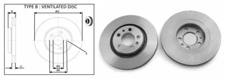 Диск гальмівний VW Golf IV /Bora 99-> APLUS 61283AP