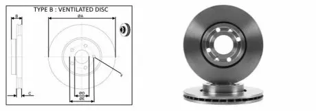 Диск тормозной, лев/прав, пер (кратно2шт) NISSAN TIIDA Хэтчбек (C11) (05/04-12/13) APPLUS APLUS 61274AP