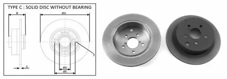Гальмівний диск зад. SUBARU FORESTER 13- 274X10 APLUS 61677AP