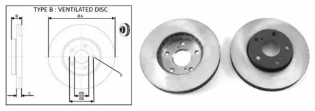 Диск гальмiвний переднiй Toyota Camry 2.0-3.0 06.91-11.09 APLUS 61698AP