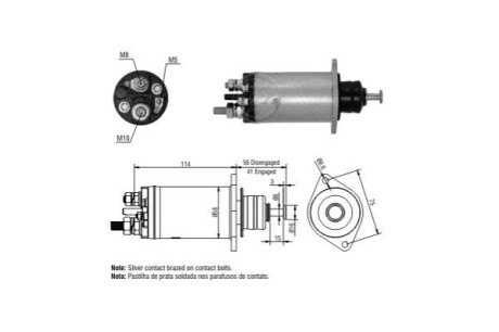 Втягуюче реле стартера ERA ZM2818