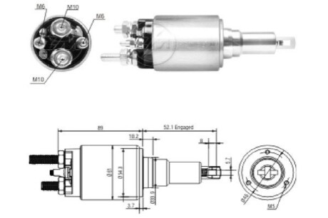 Втягуюче реле стартера ERA ZM3639