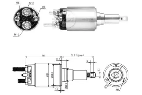 Втягуюче реле стартера ERA ZM3639