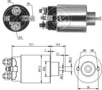 Втягуюче реле стартера ZM ZM795