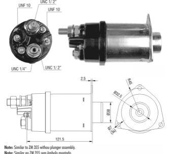 Втягуюче реле стартера ZM ZM455