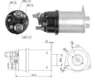 Реле втягивающее стартера ZM ZM457