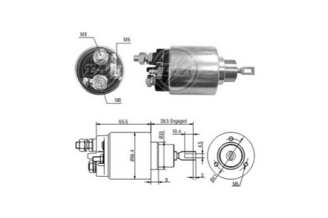 Втягуюче реле стартера ERA ZM2479