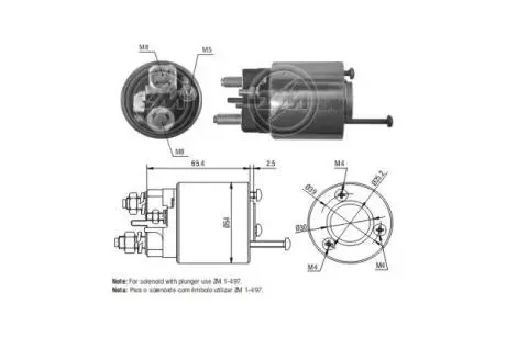 Втягуюче реле стартера ERA ZM497