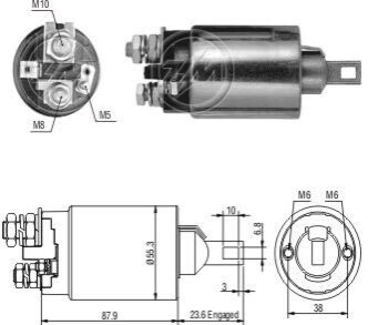 Втягуюче реле стартера ZM ZM892