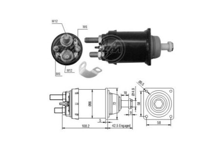 Втягуюче реле стартера ERA ZM835