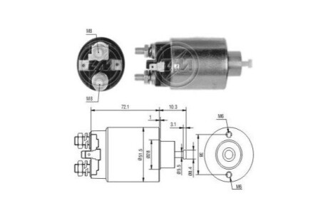 Втягуюче реле стартера ERA ZM699