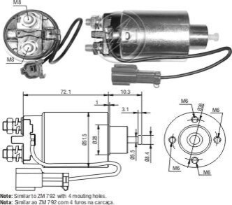 Втягуюче реле стартера ZM ZM4792