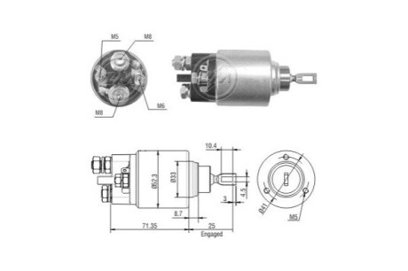 Втягуюче реле стартера ERA ZM378