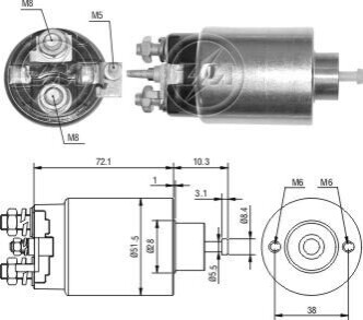 Втягуюче реле стартера ZM ZM1695