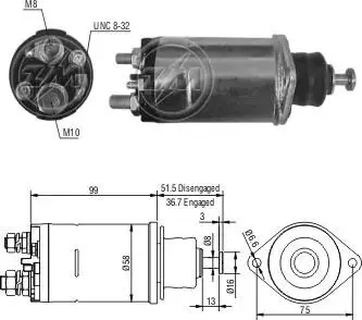 Втягуюче реле стартера ZM ZM806