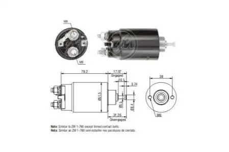 Втягуюче реле стартера ZM ZM760