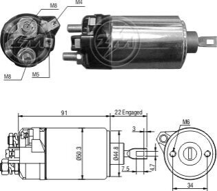 Втягуюче реле стартера ZM ZM625