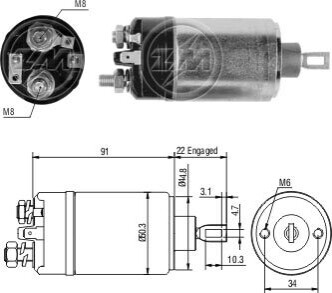 Втягуюче реле стартера ZM ZM726