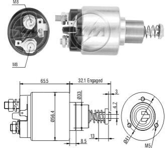 Реле втягуюче стартера ZM ZM676