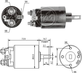 Втягуюче реле стартера ZM ZM684