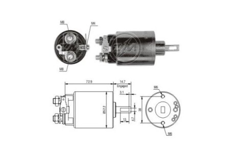 Втягуюче реле стартера ERA ZM684