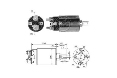 Втягуюче реле стартера ERA ZM692