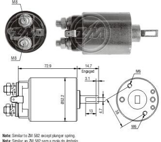 Втягуюче реле стартера ZM ZM681