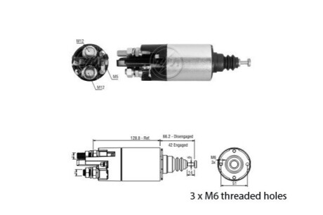 Втягуюче реле стартера ERA ZM842